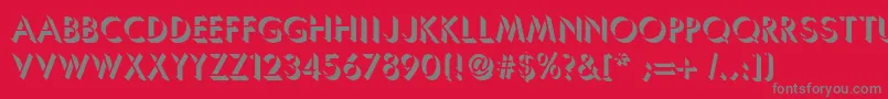 Umbrellac Font – Gray Fonts on Red Background