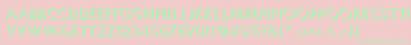 Umbrellac Font – Green Fonts on Pink Background