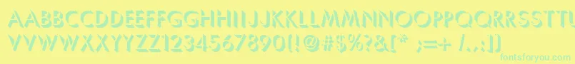 Umbrellac Font – Green Fonts on Yellow Background