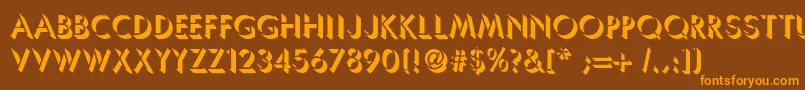 Umbrellac Font – Orange Fonts on Brown Background