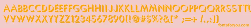 Umbrellac Font – Orange Fonts on Pink Background