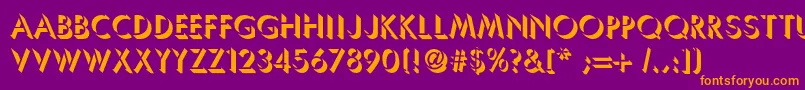 Umbrellac Font – Orange Fonts on Purple Background