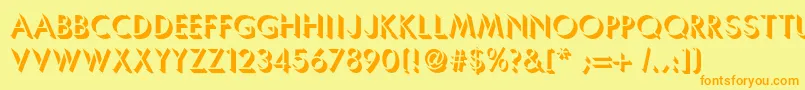 Umbrellac Font – Orange Fonts on Yellow Background