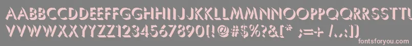 Umbrellac Font – Pink Fonts on Gray Background