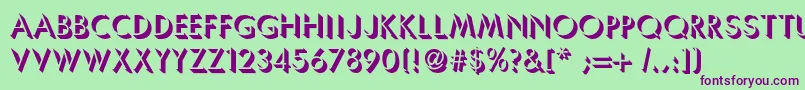 Umbrellac Font – Purple Fonts on Green Background
