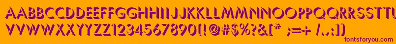Umbrellac Font – Purple Fonts on Orange Background