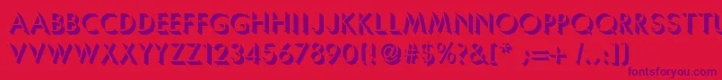 Umbrellac Font – Purple Fonts on Red Background