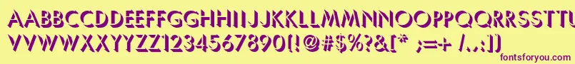 Umbrellac Font – Purple Fonts on Yellow Background