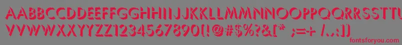 Umbrellac Font – Red Fonts on Gray Background