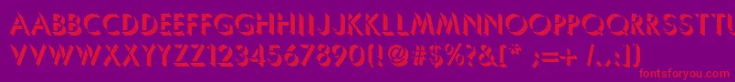 Umbrellac Font – Red Fonts on Purple Background