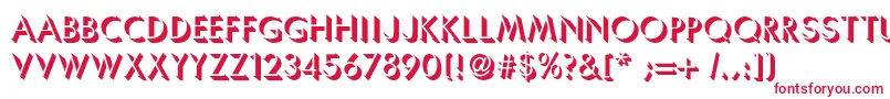Umbrellac-fontti – punaiset fontit valkoisella taustalla