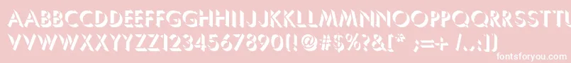 Umbrellac Font – White Fonts on Pink Background