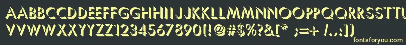 Umbrellac Font – Yellow Fonts on Black Background