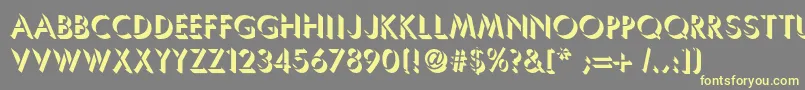 Umbrellac Font – Yellow Fonts on Gray Background