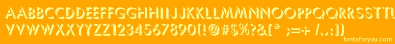 Umbrellac Font – Yellow Fonts on Orange Background