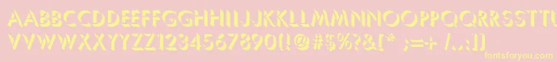 Umbrellac Font – Yellow Fonts on Pink Background
