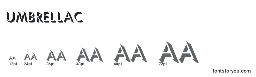 Umbrellac Font Sizes