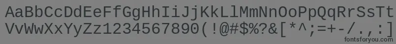 CousineRegular Font – Black Fonts on Gray Background