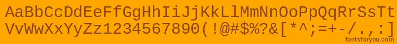 CousineRegular Font – Brown Fonts on Orange Background