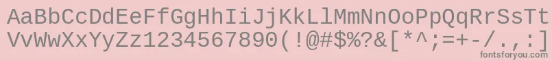 CousineRegular Font – Gray Fonts on Pink Background