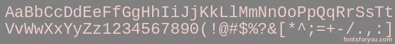 CousineRegular Font – Pink Fonts on Gray Background