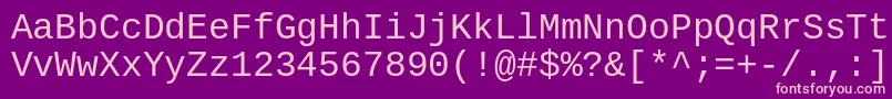 CousineRegular Font – Pink Fonts on Purple Background
