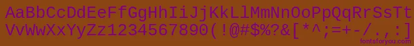 Шрифт CousineRegular – фиолетовые шрифты на коричневом фоне