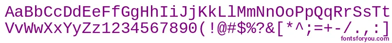 CousineRegular Font – Purple Fonts on White Background