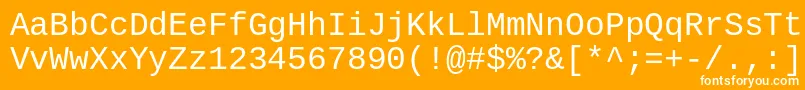CousineRegular Font – White Fonts on Orange Background