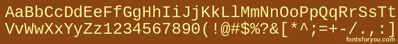 CousineRegular Font – Yellow Fonts on Brown Background