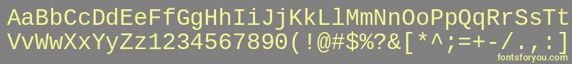 CousineRegular Font – Yellow Fonts on Gray Background