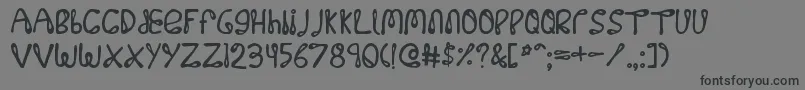 フォント32768no – 黒い文字の灰色の背景