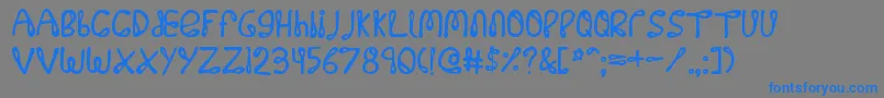 32768no Font – Blue Fonts on Gray Background