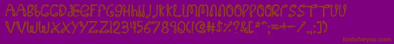 32768no Font – Brown Fonts on Purple Background