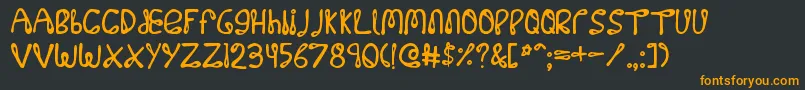 フォント32768no – 黒い背景にオレンジの文字