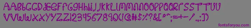 32768no-fontti – violetit fontit harmaalla taustalla