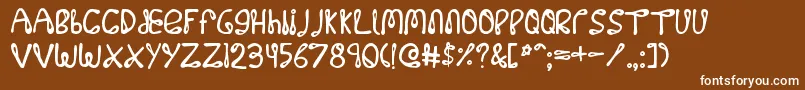 フォント32768no – 茶色の背景に白い文字