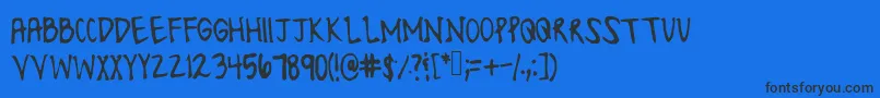 Шрифт Lonesomefont – чёрные шрифты на синем фоне