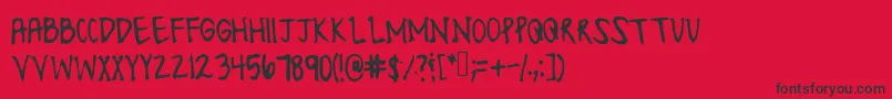Police Lonesomefont – polices noires sur fond rouge