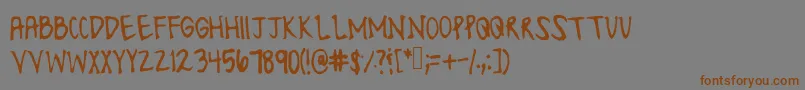 Lonesomefont-fontti – ruskeat fontit harmaalla taustalla