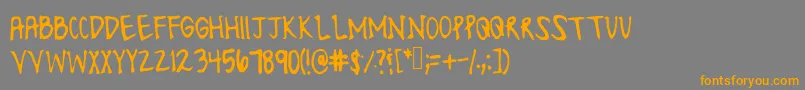 Lonesomefont Font – Orange Fonts on Gray Background