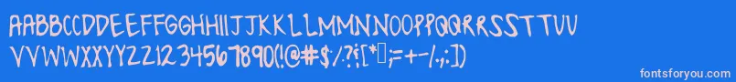 Lonesomefont Font – Pink Fonts on Blue Background