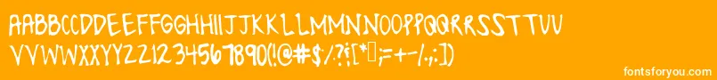 Fonte Lonesomefont – fontes brancas em um fundo laranja