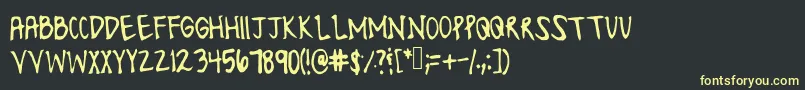 fuente Lonesomefont – Fuentes Amarillas Sobre Fondo Negro