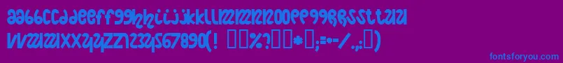 NightCourt Font – Blue Fonts on Purple Background