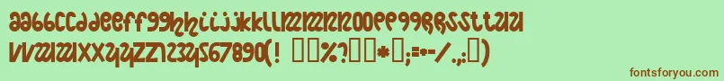 NightCourt Font – Brown Fonts on Green Background