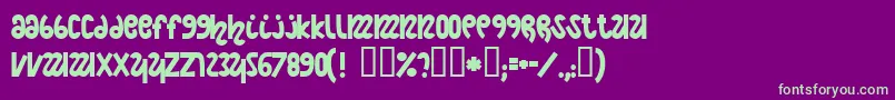 NightCourt Font – Green Fonts on Purple Background