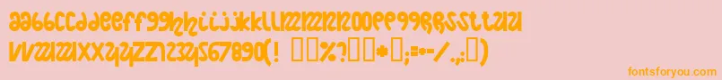 NightCourt Font – Orange Fonts on Pink Background