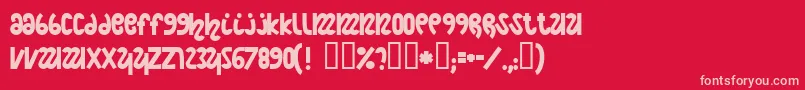 NightCourt Font – Pink Fonts on Red Background