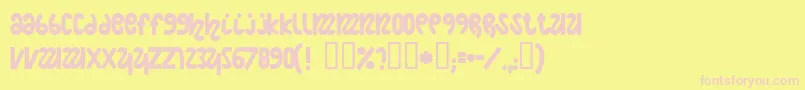 NightCourt Font – Pink Fonts on Yellow Background